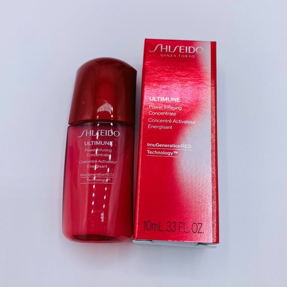 SHISEIDO Skincare Set-Red Dot Pouch,Firm Cream,Ultimune Serum & Eye Mask-7pc-NEW - Picture 4 of 14